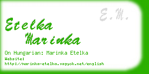 etelka marinka business card